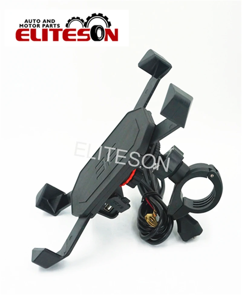 Eliteson высокое качество выдвижной держатель для телефона мотоцикла с USB зарядным