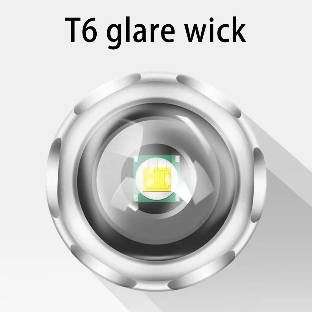 T6 + COB светодиодный USB фонарик из алюминиевого сплава факел двойной свет открытый масштабируемый прожектор для кемпинга 3 уровня
