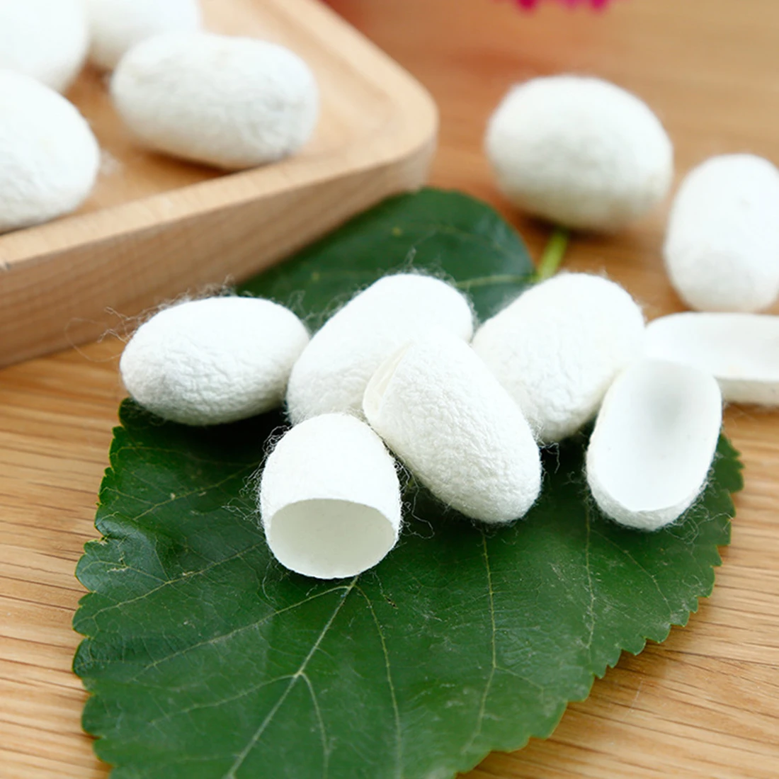 

Natural Silkworm Cocoons Skin Care Facial Face Blackhead Cleanser Silk Scrub