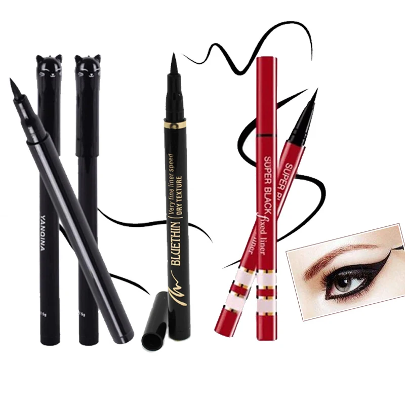 New Waterproof Eyeliner Liquid Long lasting Delineador Black Eye Liner