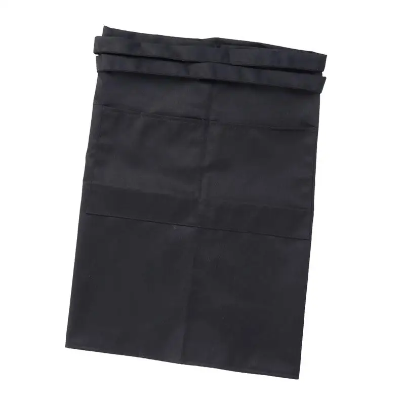 70x50cm Universal Unisex Women Men Kitchen Cooking Waist Apron Short Apron Waiter Apron With Double Pockets
