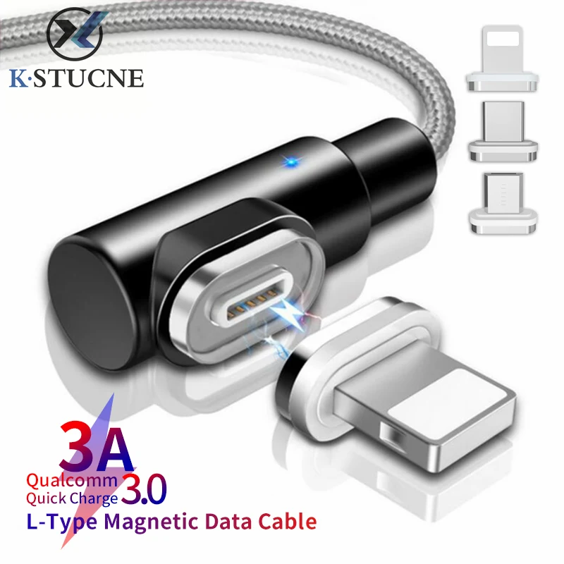 

Micro USB Magnetic Cable Fast Charing Magnet Phone Cable 1m 3A Quick Charger Charge Cord Led Sync Data Mobile Microusb Wire Cord