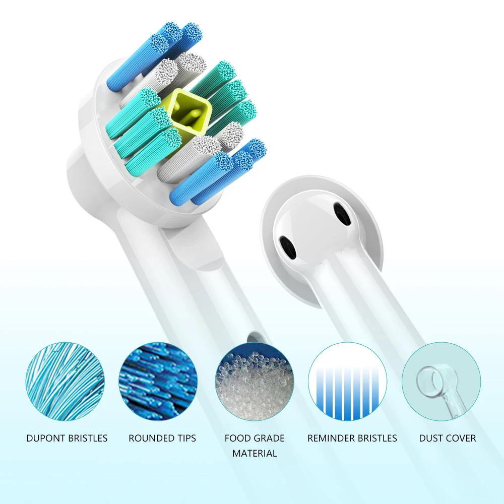 Насадки для зубной щетки 3D PRO WhiteToothbrush 16 шт. насадки Oral b Braun с чехлом головки
