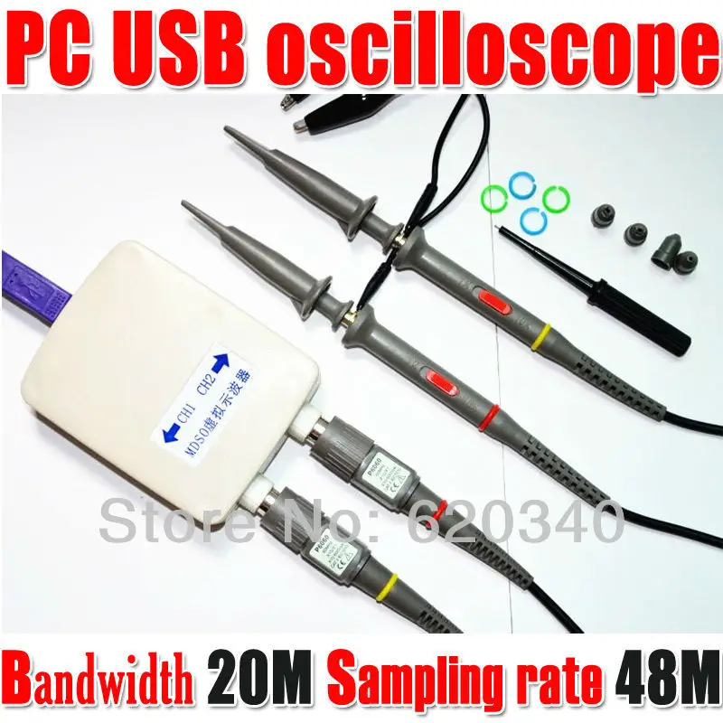 USB осциллограф MDSO PC виртуальный аналоговый полоса пропускания 20 м частота