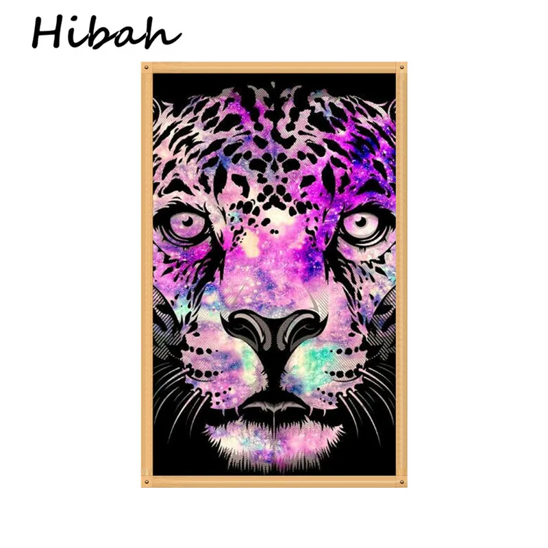 

5D DIY Diamond Painting Painted Cheetah Pattern Cross Stitch Set Embroidery Round Diamond Embroidery