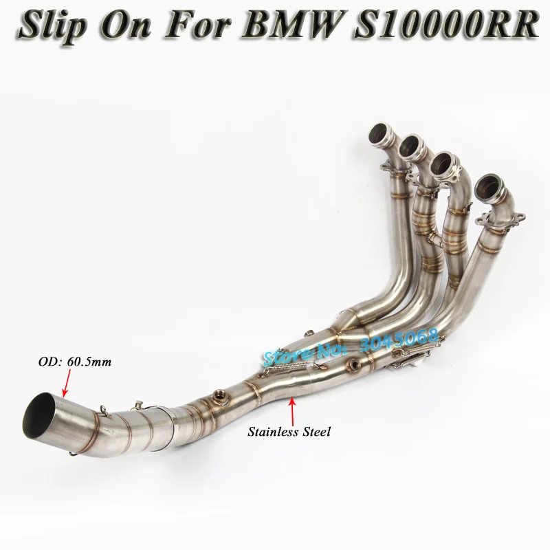 Слипоны для BMW S1000RR 2018 мотоциклетные выхлопная труба изменение мотоцикл переднего среднего звена трубы без акроповый глушитель