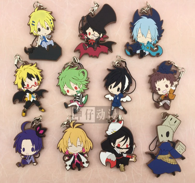 T133 Anime Servamp Kuro Hyde Adorable Rubber Keychain Keyring Straps Cosplay 
