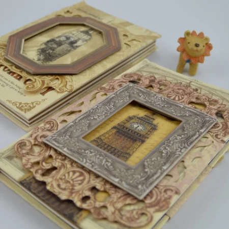 exquisite photo frame design kraft blank paper personal diary cover page design for projects of school