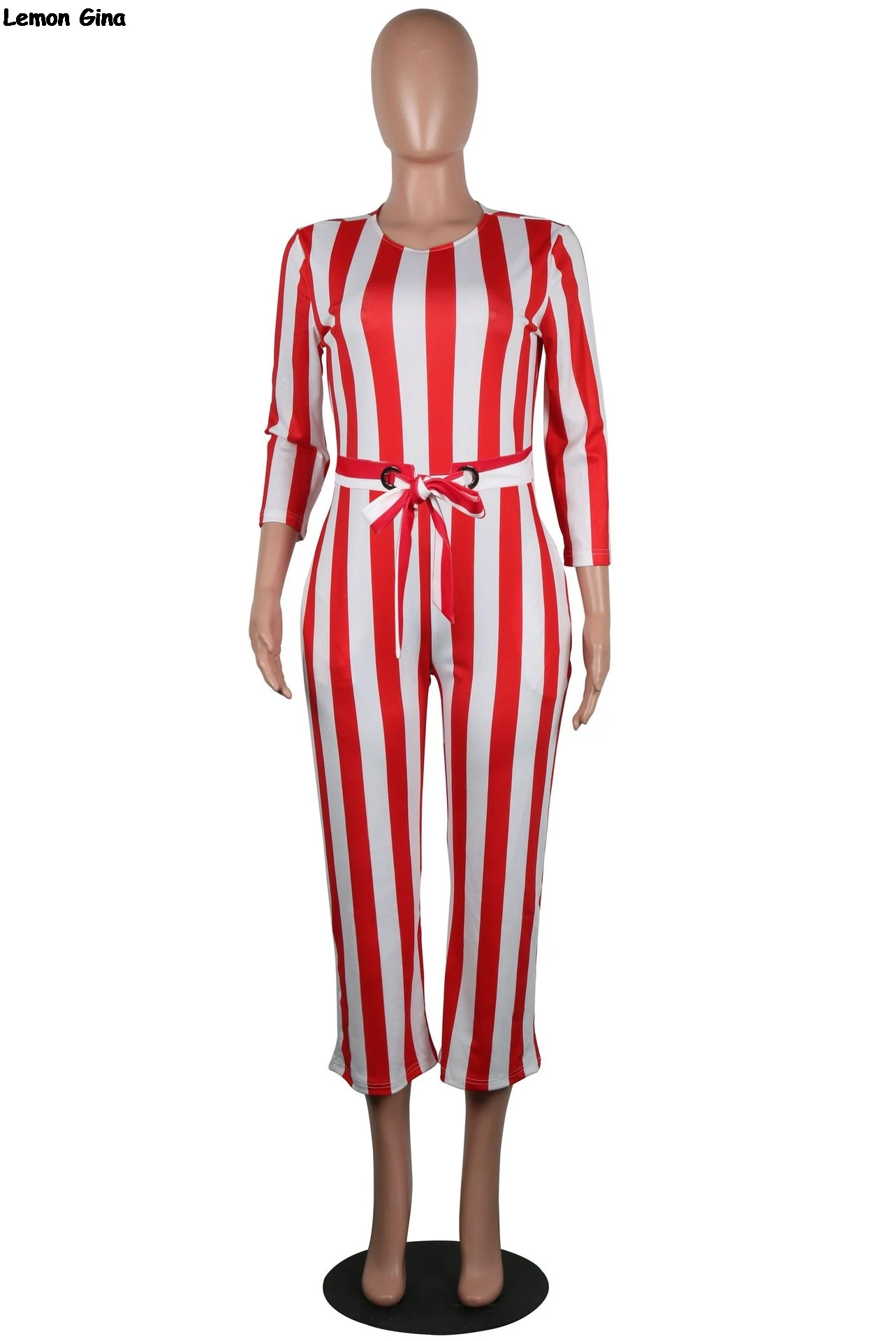 Ceintures Droite Blanc O Rayures Rouge Longues Combinaisons Taille À Manches cou A8267 Barboteuses Haute Pantalon Moulante Tenues Capris Hiver Yqpv7wq