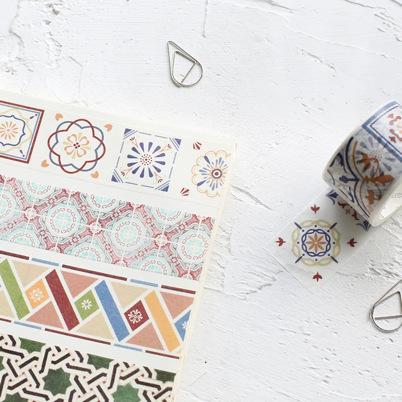 

4PCS/LOT Lover tile photo album diy shredded paper tape masking tape washi tape