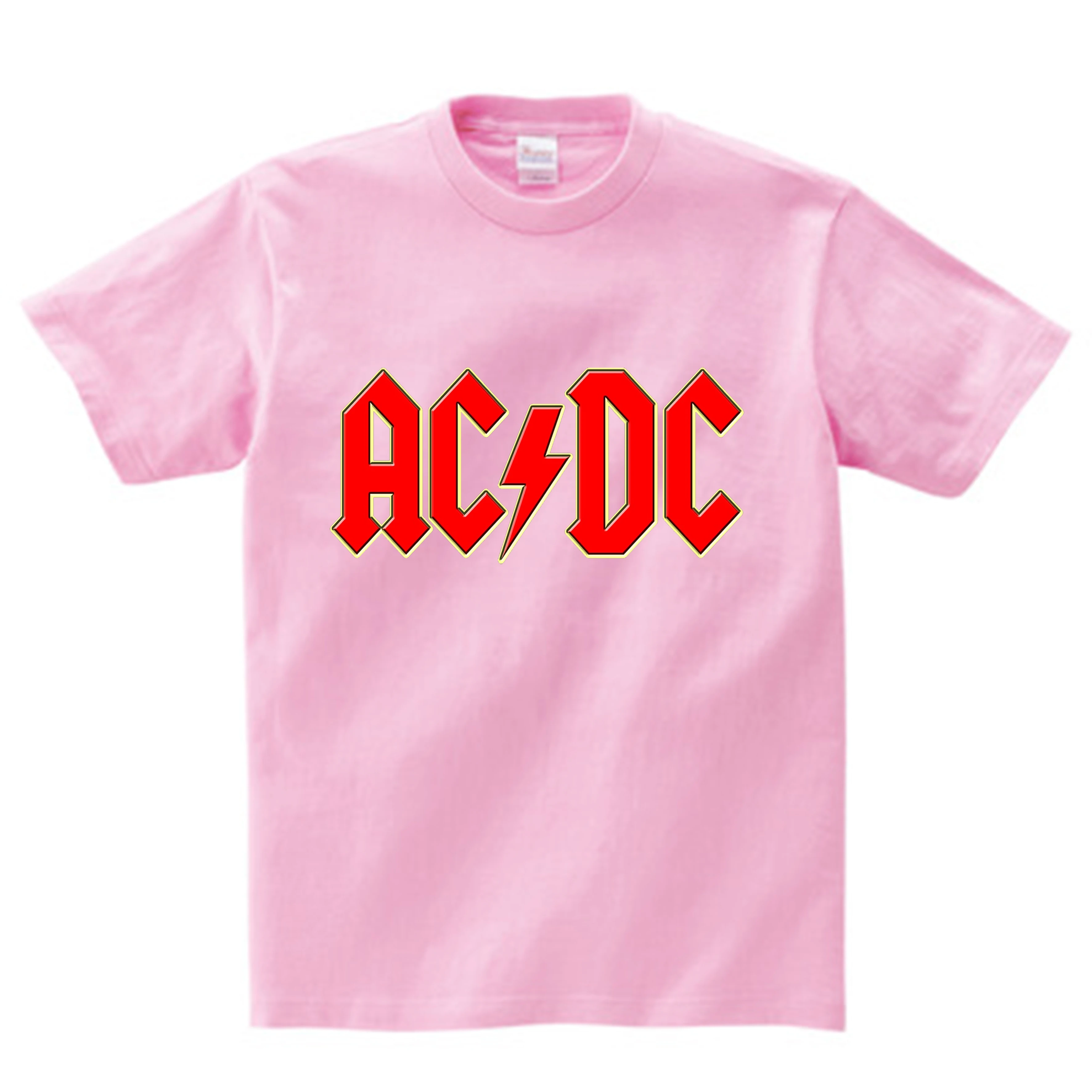 Футболка ACDC рок для мальчиков и девочек Лето года, детские модные повседневные топы, детская забавная футболка одежда для маленьких девочек NN