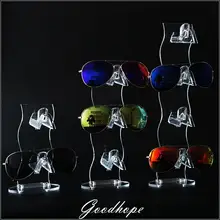 Прозрачный акриловый дисплей для солнцезащитных очков 2 '4 яруса подставка для очков характеристики очков стойка для очков высота 16 см/25 см/32 см