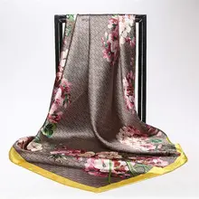 90*90 см натуральный шелковый атлас/древний дизайн, золото/шелковая ткань тутового шелкопряда печать