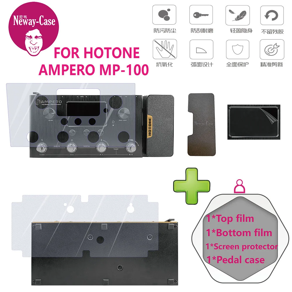 Neway-Case Guitar Multi Effect Protector Film for HOTONE AMPERO MP-100 Electric Guitar Pedal Effects Accessories Neway-Case Guitar Multi Effect Protector Film for HOTONE AMPERO MP-100 Electric Guitar Pedal Effects Accessories