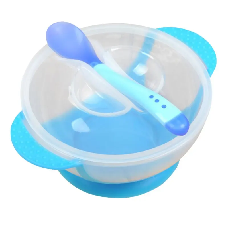 New Baby Kids Toddler Suction Bowl Temperature Colour Changing Spoon Feeding Set New Baby Kids Toddler Suction Bowl Temperature Colour Changing Spoon Feeding Set