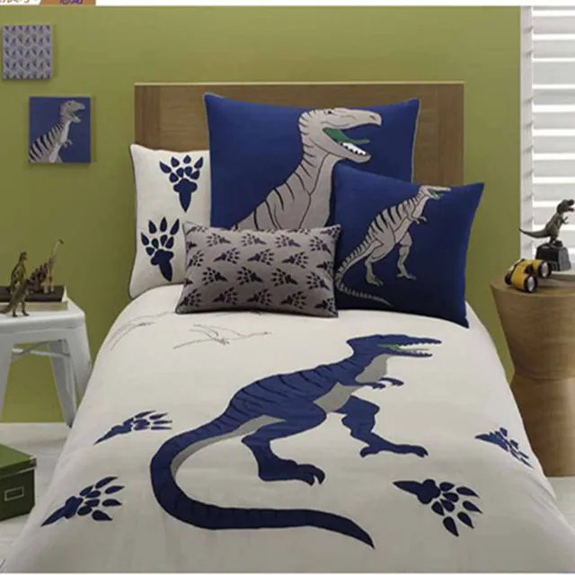 free shipping via ups 100 cotton children cartoon dinosaur bed sets dinosaur sheets queen