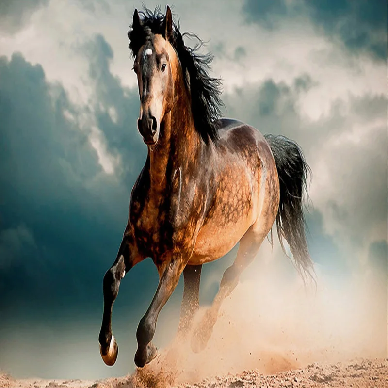 3D Wallpaper Custom Mural Non woven Wall Decoration Horse Living Room