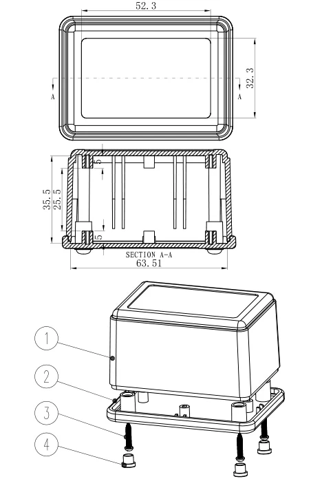 plastic enclosure for electronics control box szomk diy enclosure junction box plastic housing small abs instrument enclosure distribution box black plastic box enclosure electronics case   (1).jpg
