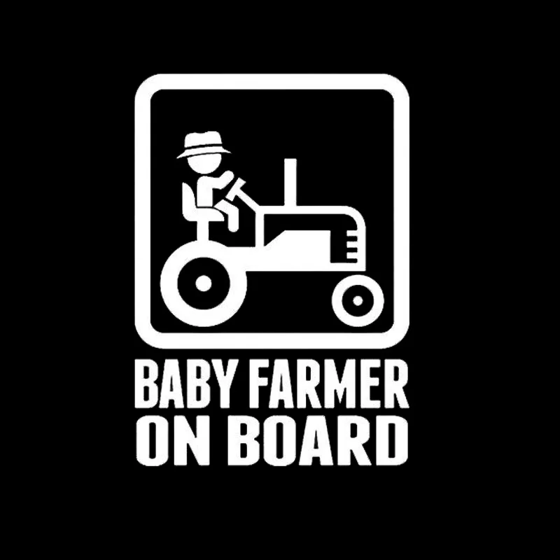 Little farmer on board baby on board decal