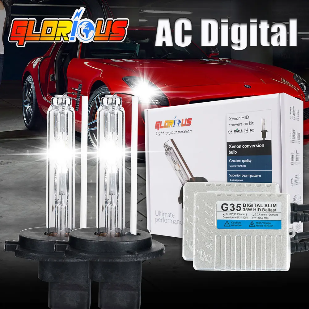 

xenon h1 bulb kit  Arrival Xenon HID Kit G35 Car Headlight Slim Ballast 35W H1 Xenon Bulb