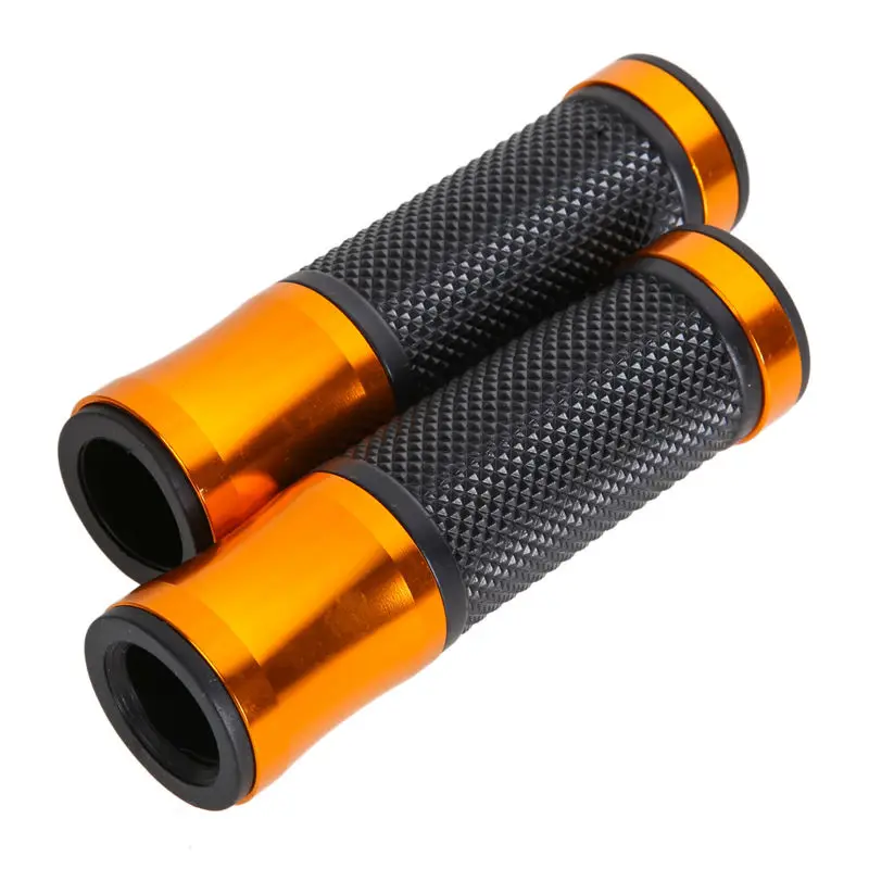 Free-Shipping-CNC-Motorcycle-Aluminum-Rubber-Gel-Hand-Grips-for-7-8-Handle-Bar-Bikes-Gold (1)