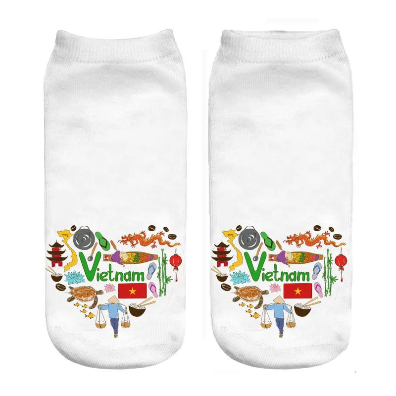 Вьетнамки с принтом «любовь», для беременных, из полиэстера, женские носки, оптовая продажа