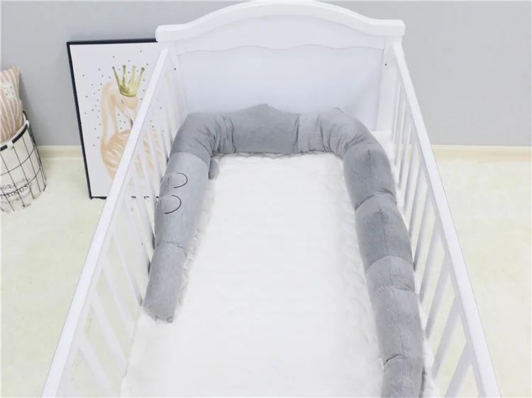 185cm Newborn Crib Bumper Comforting Crocodile Pillow Baby Room Decor Toys Bed Bumpers Infant Cot P