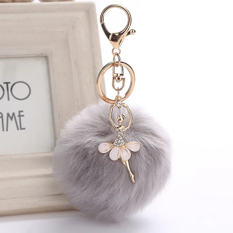 fur ball keychain