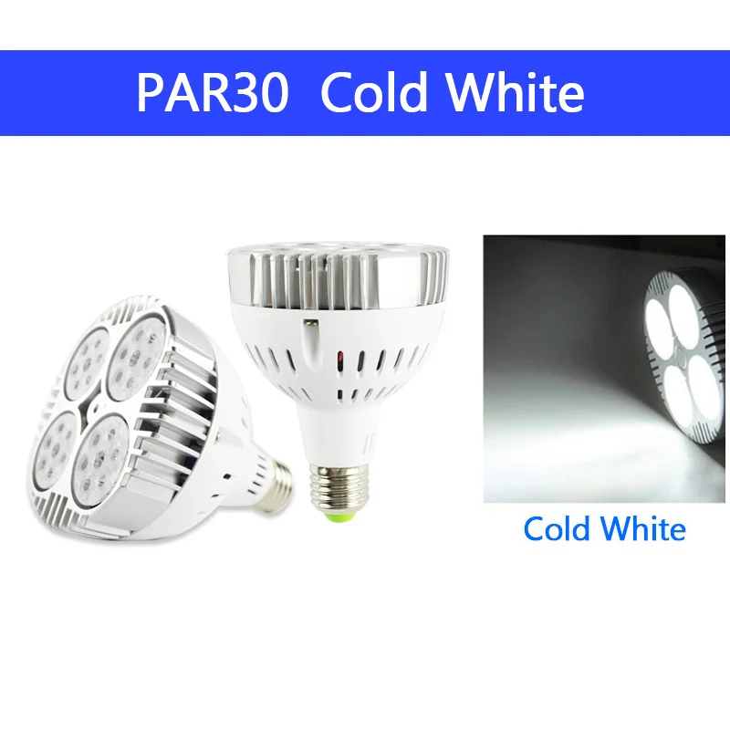 Светодиодная лампа E27 35 Вт Светодиодная лампа par30 лампа AC220 240 в светодиодное освещение Холодный белый Теплый белый Природа Белый Красный Синий домашнее освещение - Испускаемый цвет: cold white