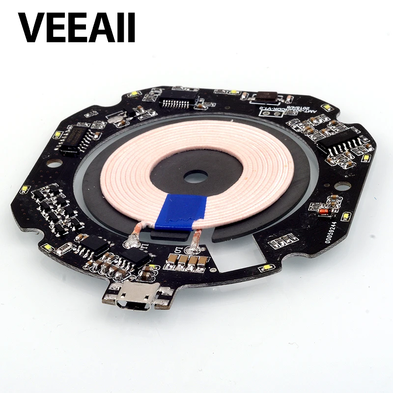 

VEEAII Qi Wireless Charger 10W PCBA DIY For iPhone XS X XR 8 Quick Charge 3.0 Board Coil Module Charger for Samsung S9 S8