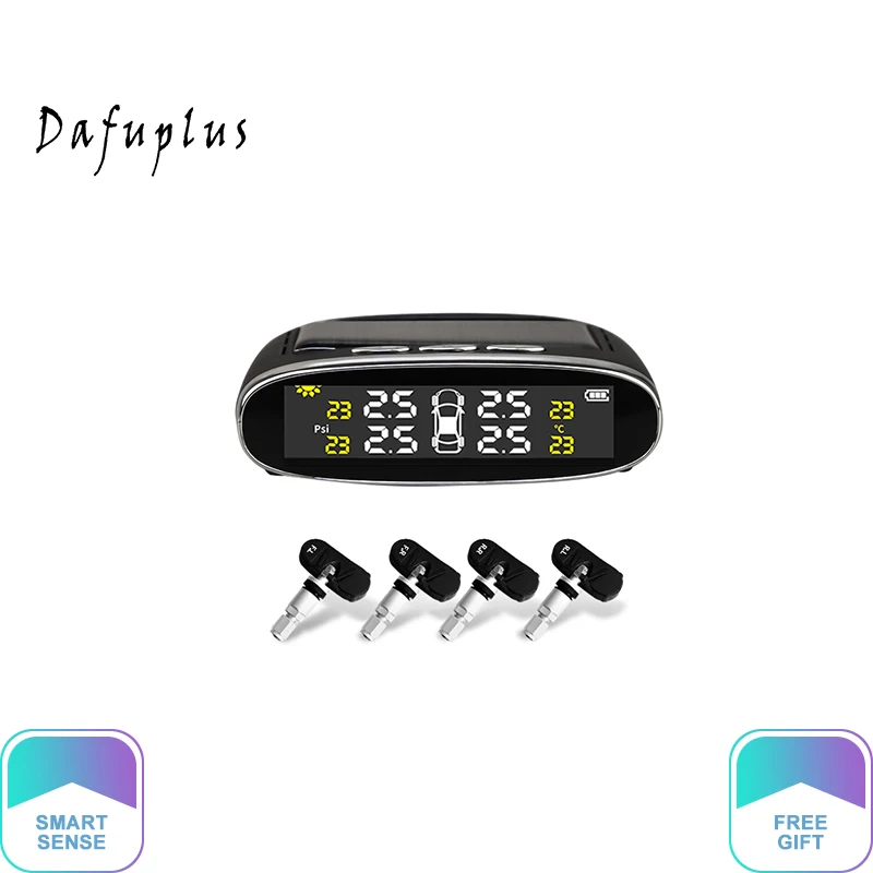 

NEW LCD Display TPMS Car Tire Pressure Alarm Monitor System Smart Sense 4 Internal Sensor Diagnostic Tool KEEP SAFE Solar Power