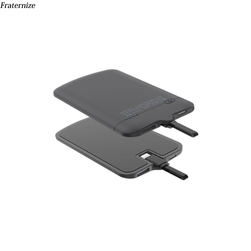 Kopen 4000 mah Slimme mobiele telefoon Universele Batterij Lader Case Power Bank Externe Backup Battery Case Voor ISO Type C micro USB