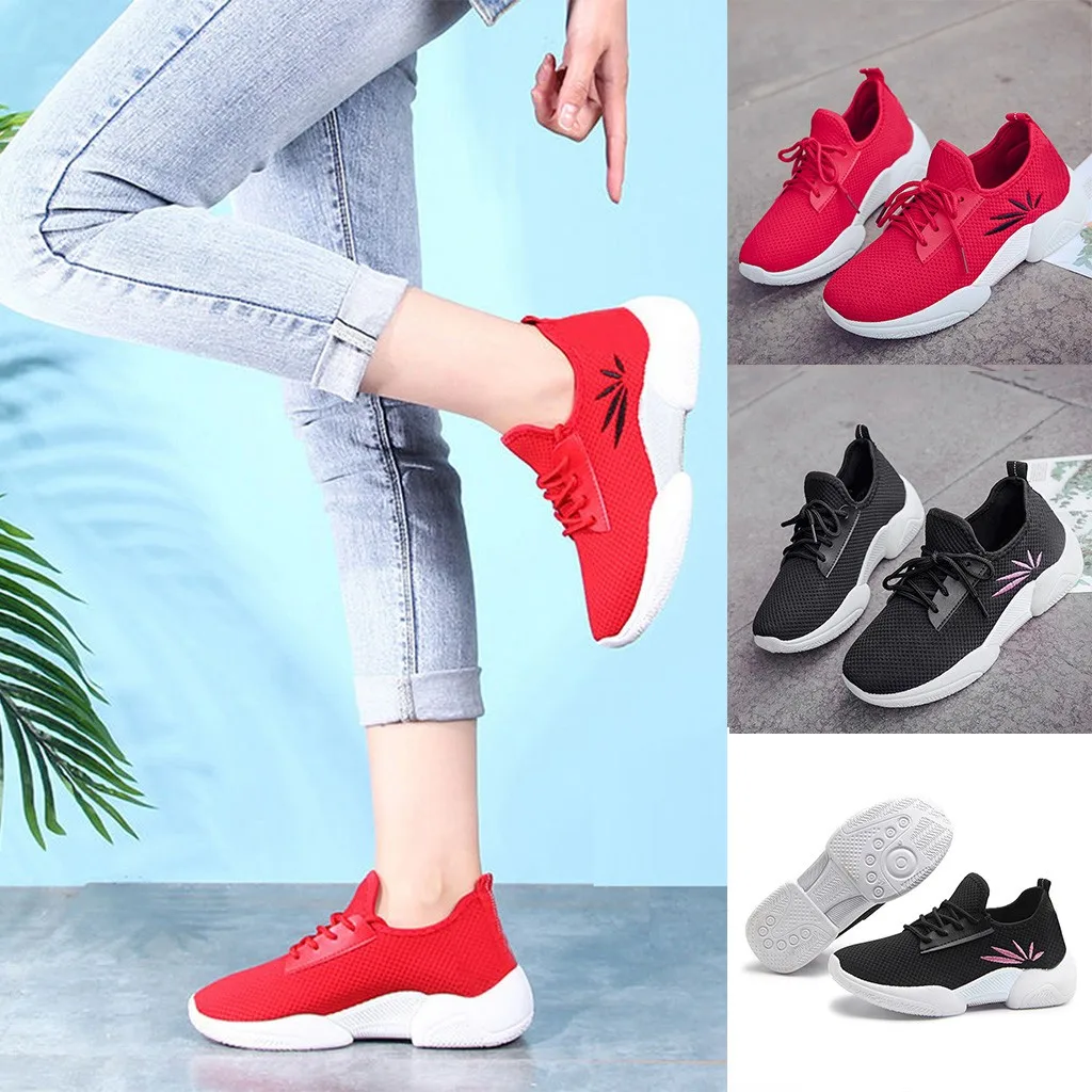 

Outdoor Walking Shoes 2019 Skid-proof Pu Women Sport Shoes Comfortable Round Toe Shoes Woman Students Sneakers Sapatilha#20