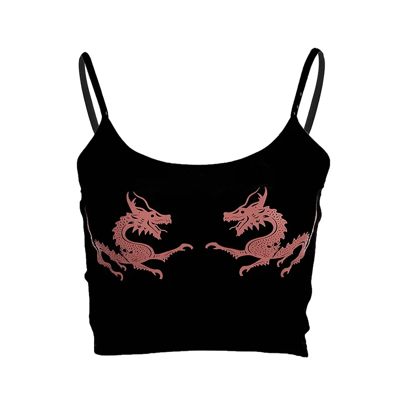 

European station 2017 summer new ladies' top coat, quick selling, explosion proof, women's dragon totem print vest