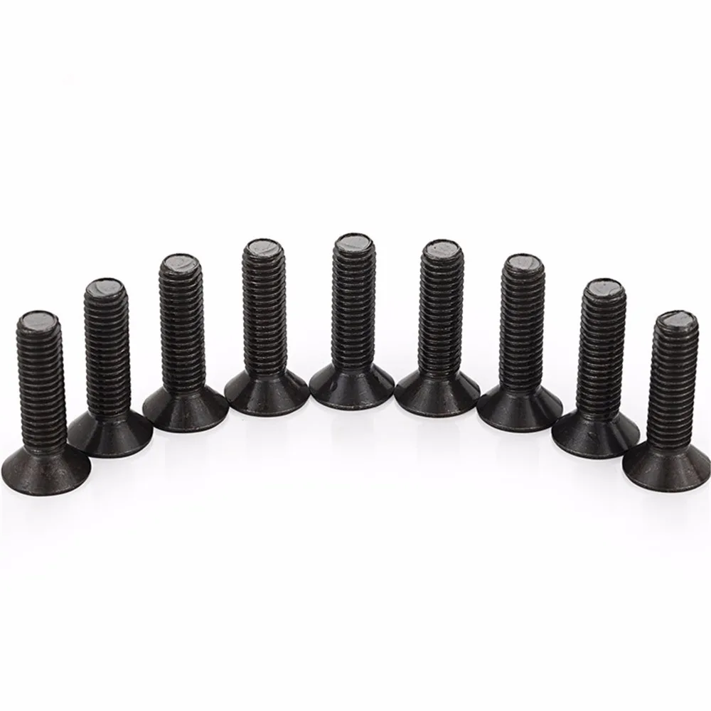 10 шт. винт с потайной головкой M8 Black 9 болт шестигранной * 50/55/60/65/70/80/90/100 мм|socket cap