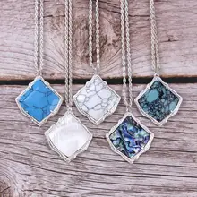 ZWPON бренд Kyrie веер форма кулон в виде раковины абалона ожерелье для женщин