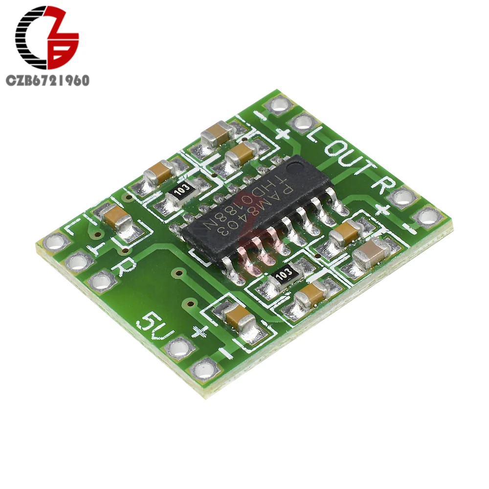 2x3 Вт 2-канальный мини цифровой усилитель мощности плата PAM8403 Класс D стерео аудио усилитель модуль 5 в USB источник питания для Arduino