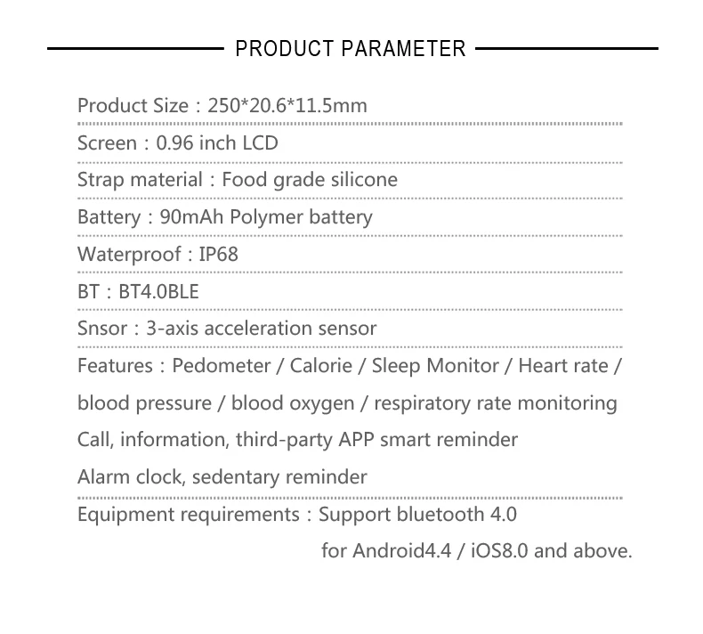 EXRIZU Q6 Smart Wrsitband Фитнес браслет монитор сердечного ритма Sport Band IP68 Водонепроницаемый сна трекер для iOS и Android