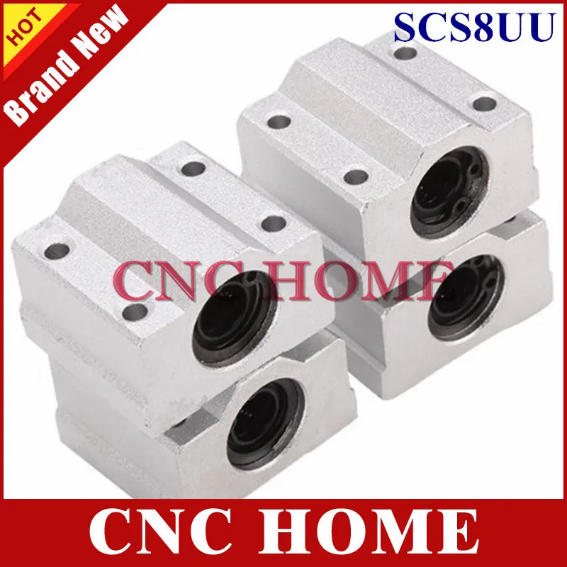 

Free Shipping 4pcs SC8UU SCS8UU 8mm Linear Ball Bearing Block CNC Router