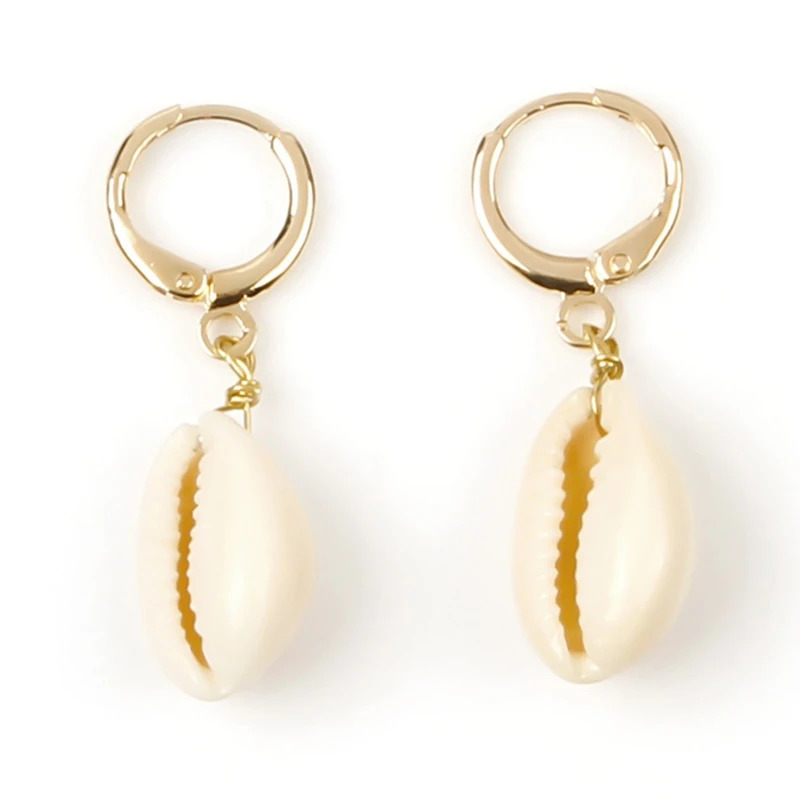 

New Sea Shell Pendant Earrings Women Handmade Gold Color Earrings Statement Gift Jewelry Bohemian Fashion Jewelry