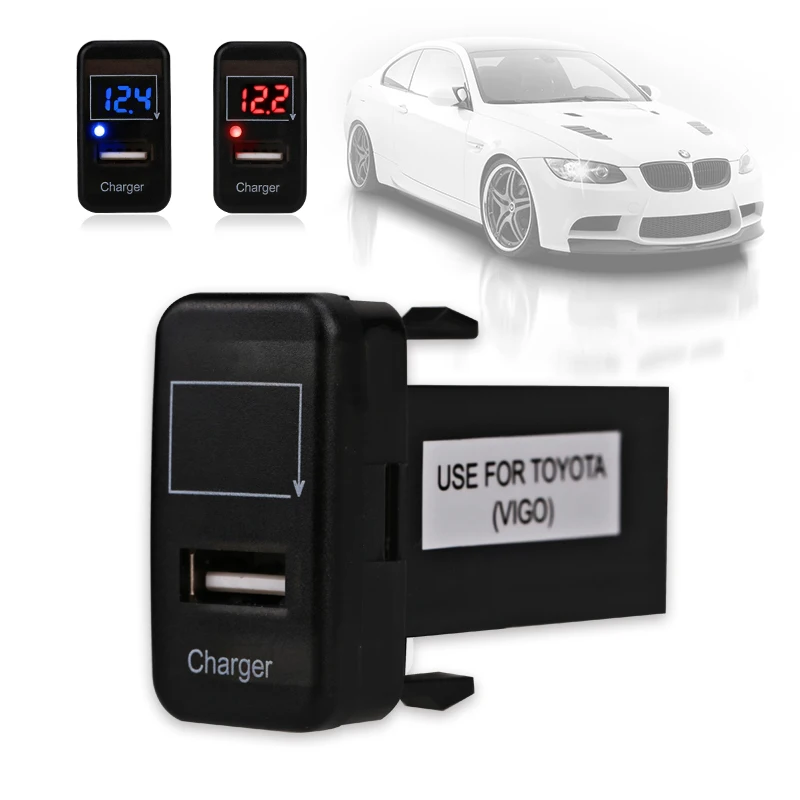 Old TOYOTA SINGLE USB with Voltmeter----YJ-VIGO-003 (3)