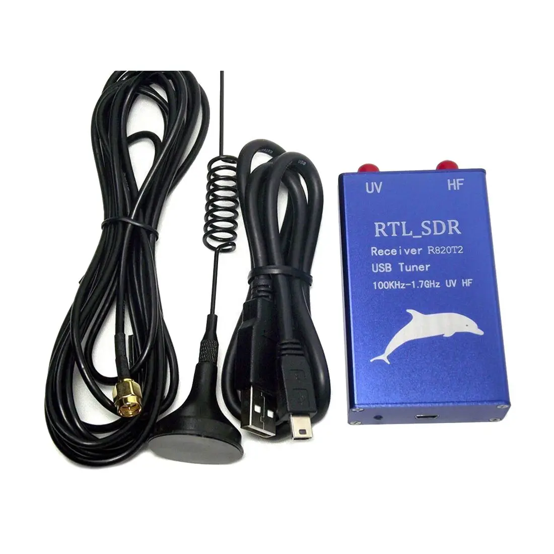

RTL2832U+R820T2 100KHz-1.7GHz UHF VHF HF RTL.SDR USB Tuner Receiver AM, FM Radio