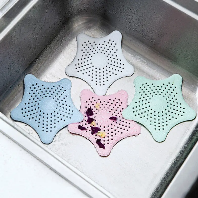 Starfish Silicone Hair Strainer Kitchen Sink Drain Cover Bathroom Sink