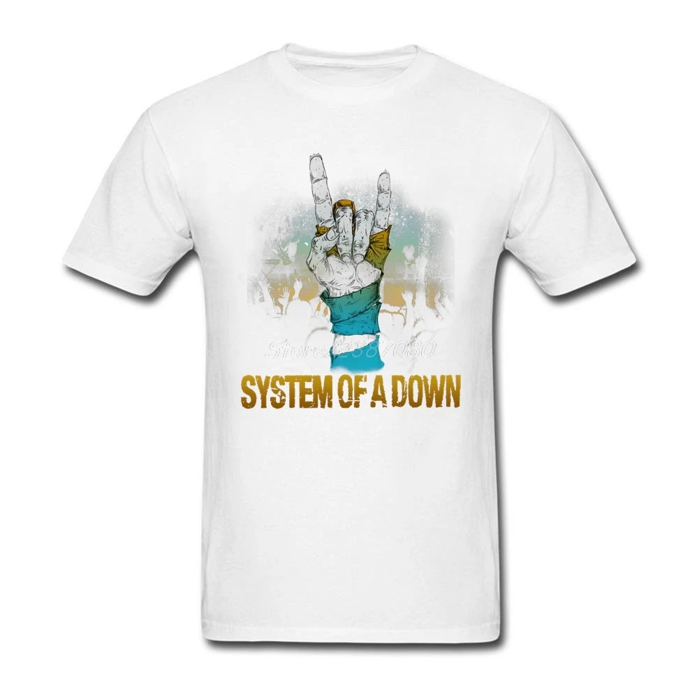 Футболка System of A Downl мужская с круглым вырезом хлопковая тенниска коротким