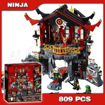 

809pcs Ninja Temple of Resurrection Garmadon's Dark Fortress 10806 Model Building Blocks Assemble Toy Brick Compatible with Lago