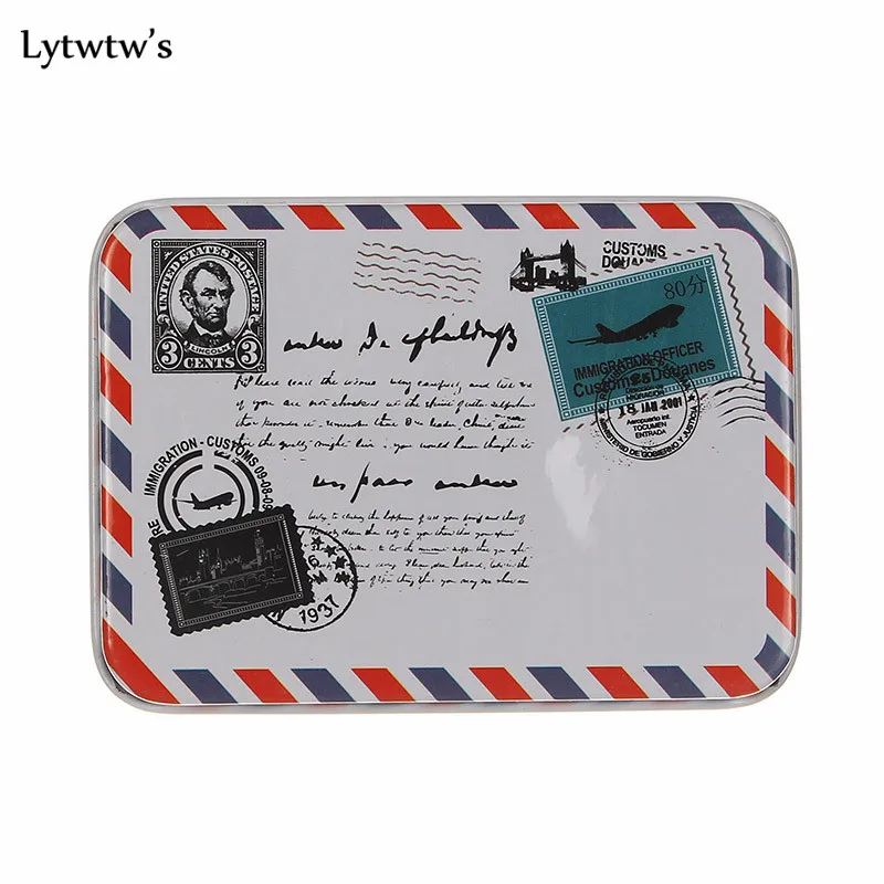Лидер продаж Lytwtw's 1 шт. новый модный прямоугольный жестяной лист маленькая