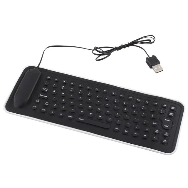 Best Price Flexible Gaming Mechanical Keyboard USB Wired Keyboard English Silicone PC Keyboard for Desktop Laptop Notebook #22158