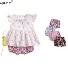 Летние шорты для малышей большие шорты с цветочным рисунком для малышей, трусики для новорожденных девочек детские штаны для детей от 9 до 24 месяцев