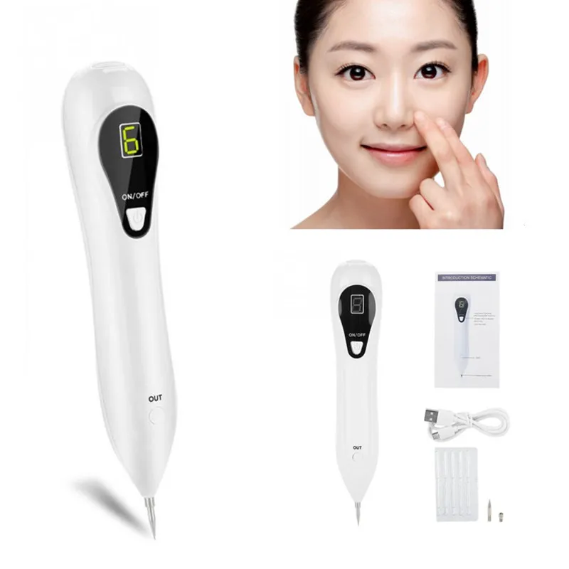 

Beauty LCD Pro Mole Freckle Removal Pen Three Levels Adjustable Spot Tattoo Remover Facial Freckle Tag Removal Skin Care Tool
