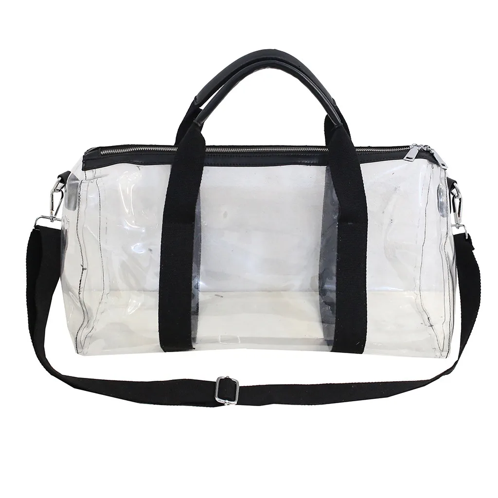 

Causual PVC Transparent Clear Woman Crossbody Bags Shoulder Bag Handbag Jelly Large Capacity Casual Tote Wide Straps Flap